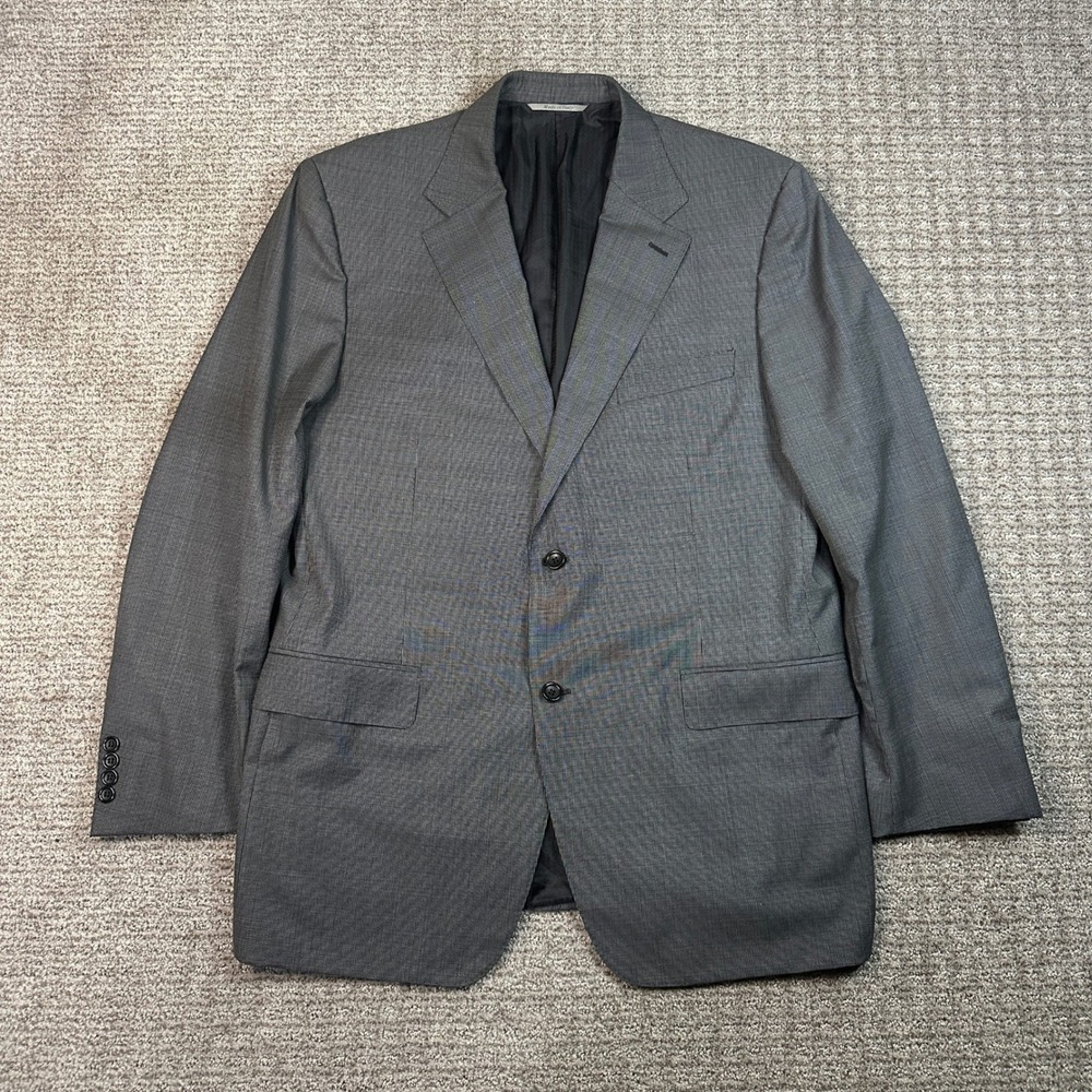 Canali Exclusive Mens Grey Super 150s Virgin Blazer Size 46R Made in Italy